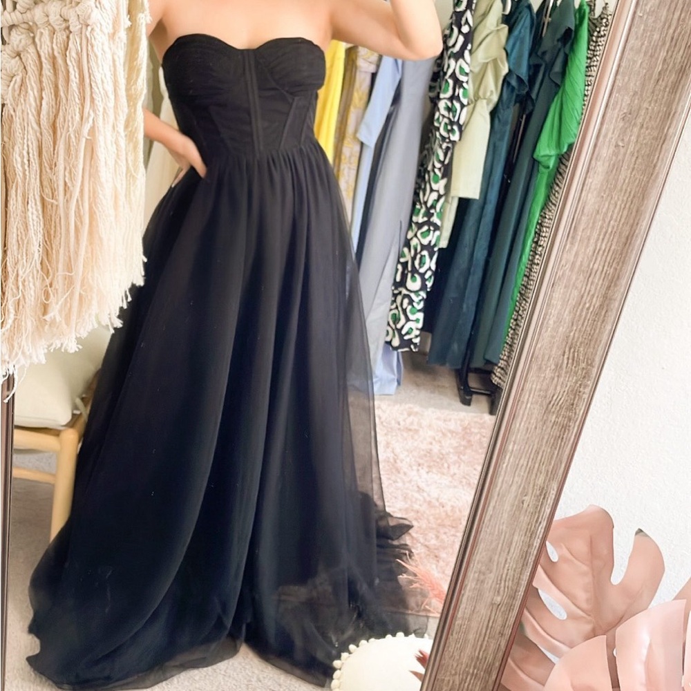 Black Gown sheer dress